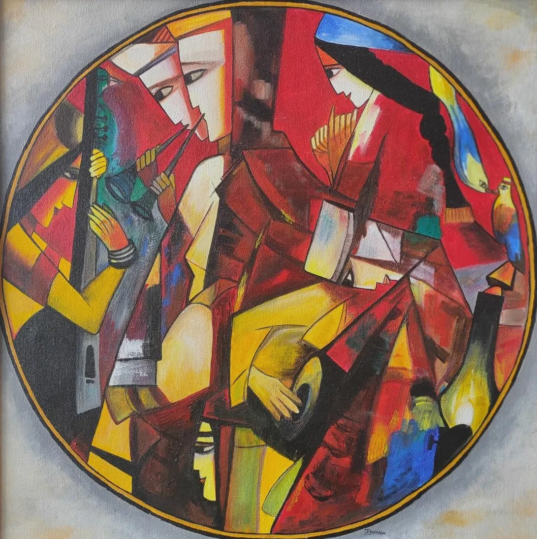 Celebration by Jignasa Dhame, acrylic on canvas